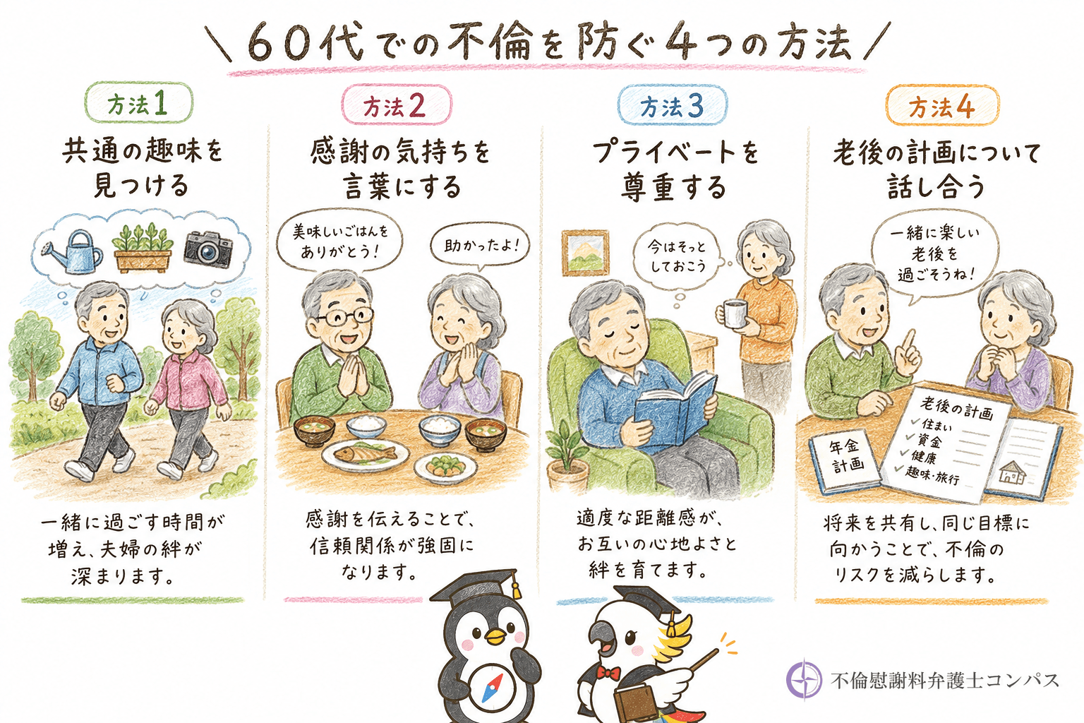 ５章　６０代での不倫を防ぐ方法４つ